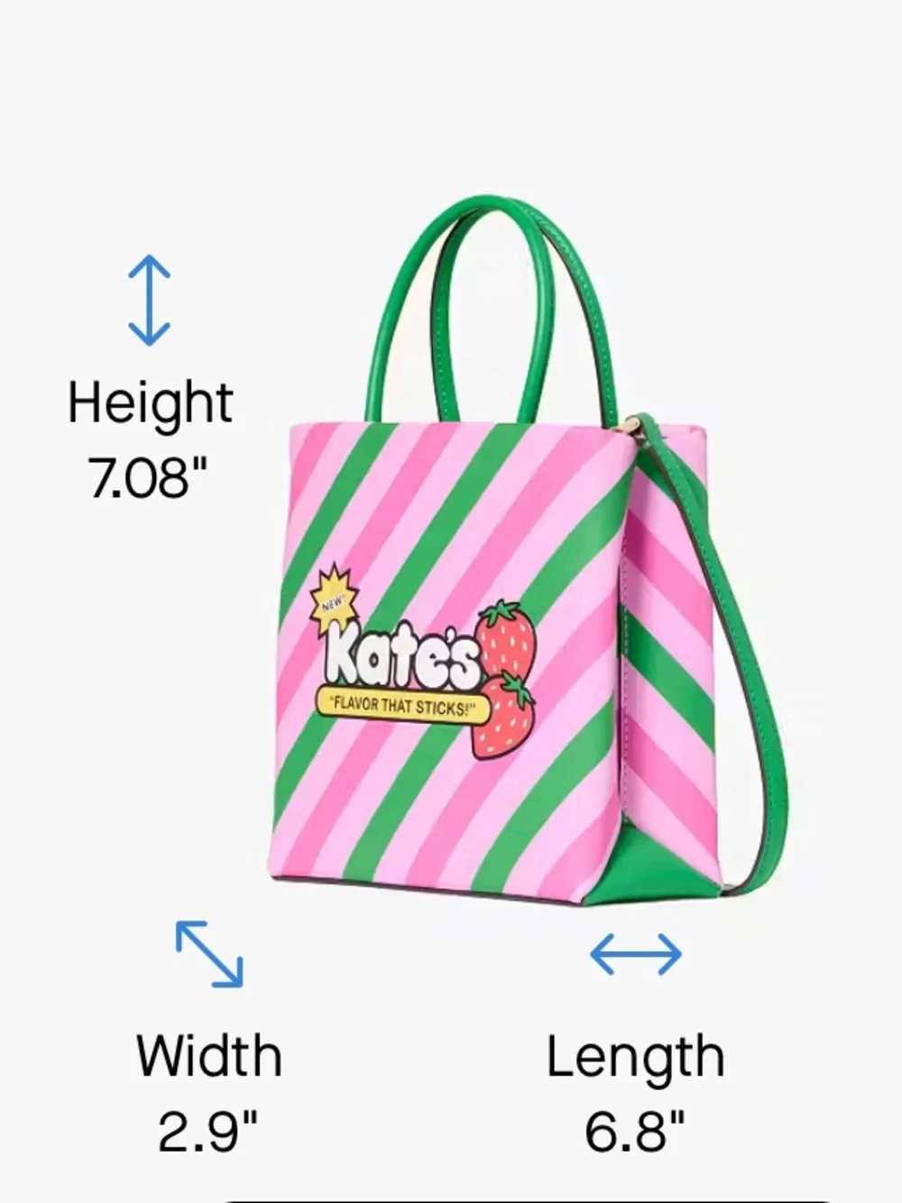 $329 Kate Spade ♠️ Bubble Gum Mini Tote Crossbody Leather NWT Novelty Designer - Picture 7 of 9